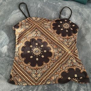 Forever 21, Patterned Top, Spaghetti Strap, Size Small